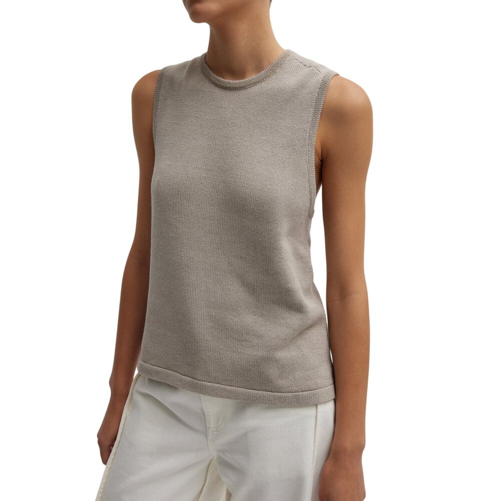 Tibi Cotton Grey Crisscross Sweater Size M